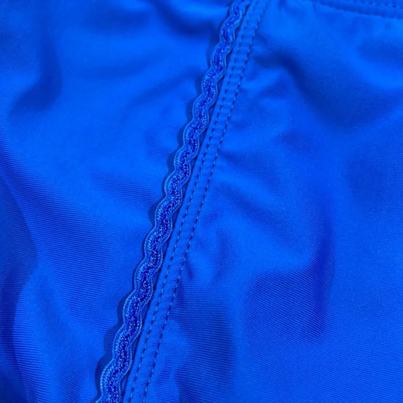 NWT J. Crew High Rise Waist and Triangle Top Bikini Swimsuit Blue Floral S - Picture 4 of 16